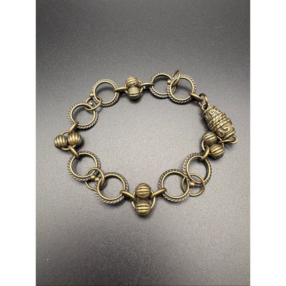 Antique Gold Bracelet, NEW, Chain style, Handmade